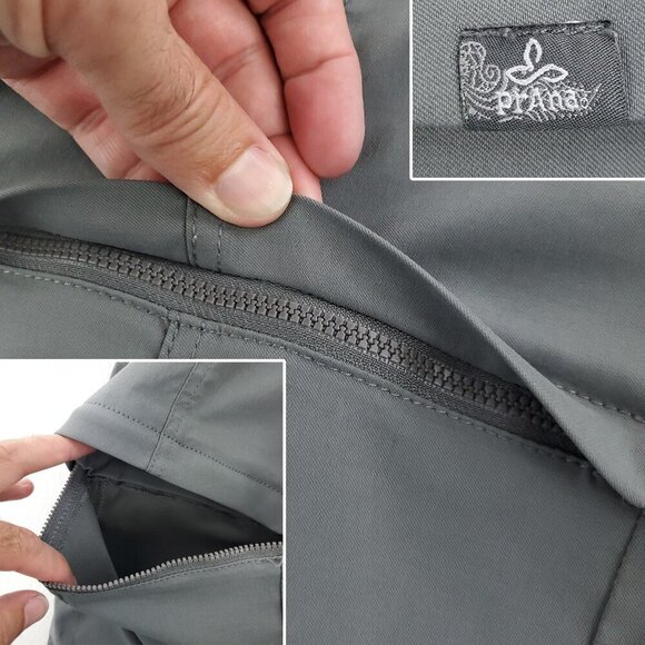 prAna Convertible Hiking Pants Monarch Zip Off Stretch Women's "14" 36x31 - Picture 4 of 12